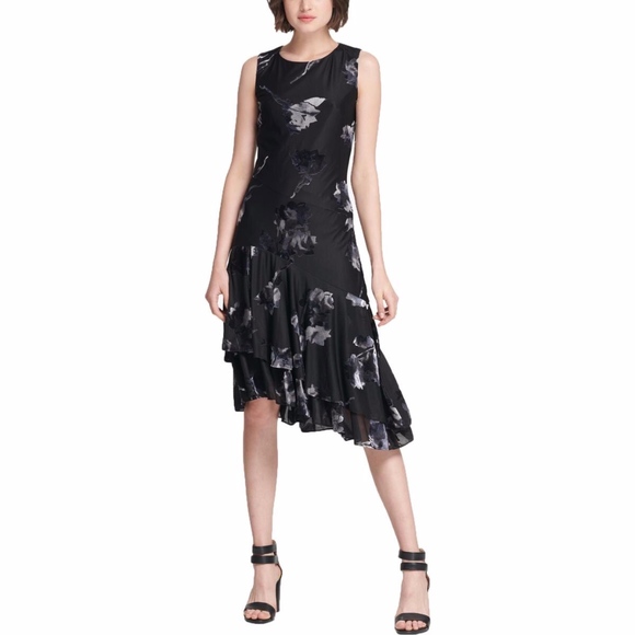 Dkny Dresses & Skirts - 4/$25 DKNY ASYMMETRIC SLEEVELESS Floral PARTY Cocktail DRESS NWT 10
